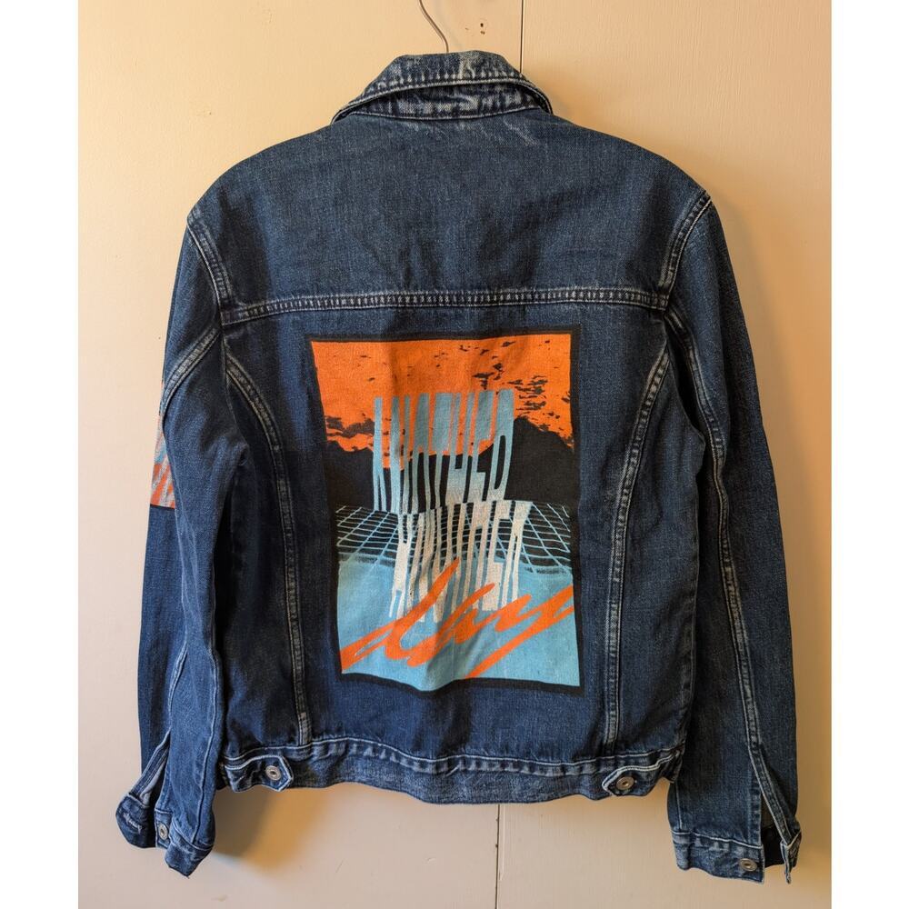 Topman Cyberpunk Blue Jean Jacket